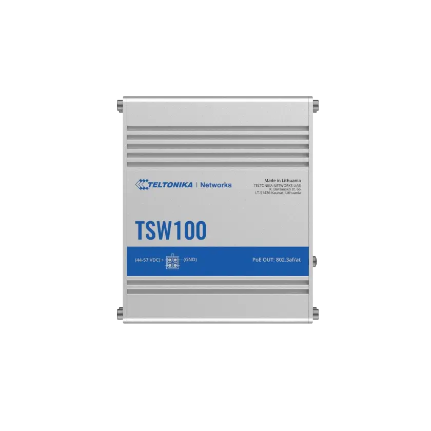 TSW100 Teltonika PoE+ Ethernet Switch Front