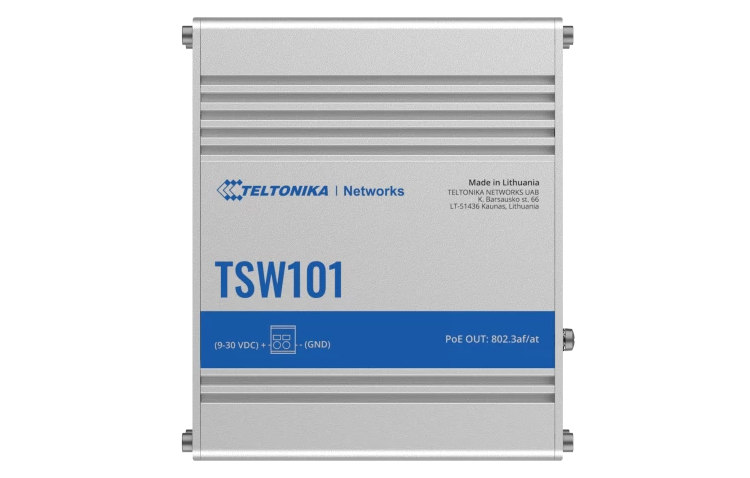 TSW101 Automotive PoE+ Switch Front